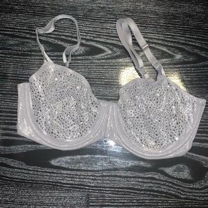 💎 Victoria's Secret Fashion Show Silver Delicate No Cup Only Underwire RARE 💎 ♡